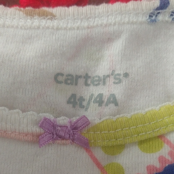 Carter's White and Purple Bow T-Shirt - Picture 2 of 5